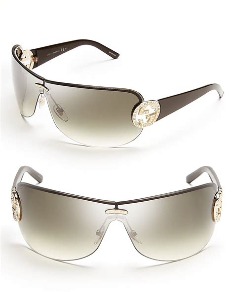 mens gucci shield sunglasses|shield gucci sunglasses women.